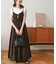 胸シャーリングキャミワンピース