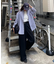 【ユニセックス】ランダムストライプフリンジオーバーシャツ
