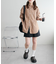 【ユニセックス】ランダムストライプフリンジオーバーシャツ
