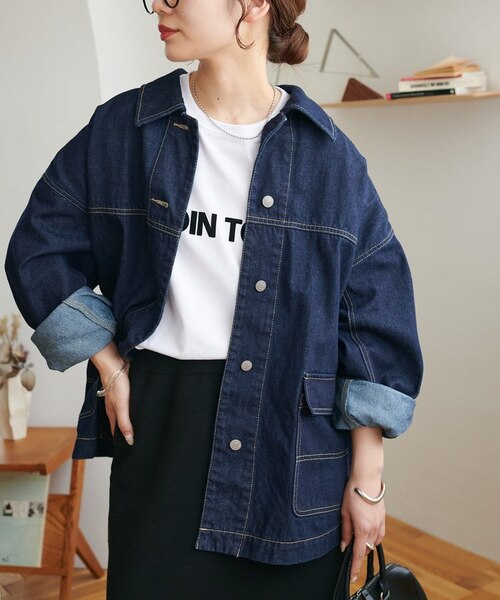 tmteranoordinary fit フード デニムカバーオール ORDINARY FITS