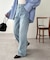 【新色追加!】USコットンデニムセミフレアパンツ