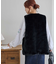 【WEB限定】フェイクファーロングベスト