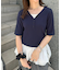 リブヘンリープルオーバー5分袖《WEB限定カラーあり》