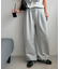 【ユニセックス】ワンポイント刺繍バレルレッグスウェットパンツ