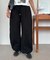 【ユニセックス】ワンポイント刺繍バレルレッグスウェットパンツ