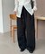 【ユニセックス】ワンポイント刺繍バレルレッグスウェットパンツ