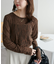 生地ジャガードロングスリーブ《WEB限定カラーあり》