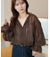 シアーチェックスキッパーブラウス《WEB限定カラーあり》