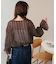 シアーチェックスキッパーブラウス《WEB限定カラーあり》