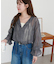 シアーチェックスキッパーブラウス《WEB限定カラーあり》