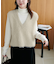 前後2WAYフェザーヤーンショートベスト