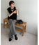 前後2WAYフェザーヤーンショートベスト