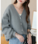 メタル釦スウェットライクカーディガン