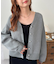 メタル釦スウェットライクカーディガン