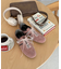 スエード調サテンバレエスニーカー