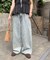 【新色追加/ユニセックス】オーバーダイタックデニムワイドパンツ