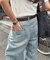 【新色追加/ユニセックス】オーバーダイタックデニムワイドパンツ