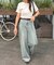 【新色追加/ユニセックス】オーバーダイタックデニムワイドパンツ