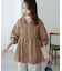 ギャザー前開きブラウス《WEB限定カラーあり》