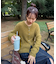 フェザーヤーンクルーカーディガン《WEB限定カラーあり》