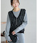 フリンジベスト付ニットワンピース