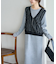 フリンジベスト付ニットワンピース