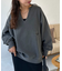 【ユニセックス】ワンポイント刺繍ピグメントスキッパースウェット