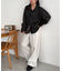 【ユニセックス】開襟ドロストオーバーシャツ