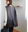 フェイクレザーVネックベスト