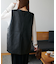 フェイクレザーVネックベスト