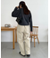 【ユニセックス】ヘヴィツイルバレルレッグパンツ