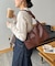 タック使い2WAYアシメショルダーバッグ