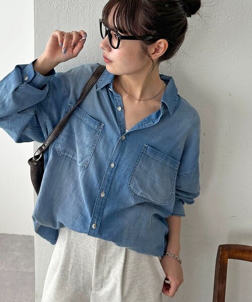 今から着れる♪】シアーデニムオーバーシャツ《ユニセックス》｜ディス