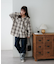 【ユニセックス】オンブレチェックオーバーシャツ