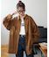 【ユニセックス】フェイクレザーフェイクスエードアソートオーバーシャツ