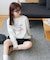 ニットショートパンツ