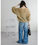 モヘアタッチギャザープルオーバー