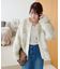 花柄シャギーカーディガン