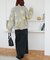 花柄シャギーカーディガン