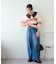 シャギーボーダー衿付きプルオーバー