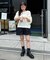 手編み風スラブニットプルオーバー
