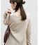 【umm.】スカシ編みニットミニワンピース