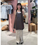 【umm.】ベロア刺繍セミフレアパンツ
