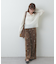 【umm.】ベロア刺繍セミフレアパンツ