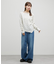 【umm.】チョーカー付ワッフル花柄スクエアネック