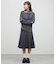 【umm.】チョーカー付ワッフル花柄スクエアネック