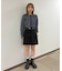 【umm.】チョーカー付ワッフル花柄スクエアネック