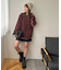 【ユニセックス】ベロアボーダークルーネック