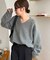 【ユニセックス】メリノウールVネックニット