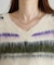 【ユニセックス】シャギーマルチボーダーVネックニット